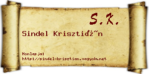 Sindel Krisztián névjegykártya