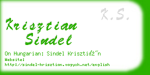 krisztian sindel business card